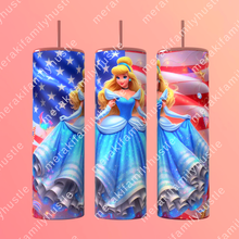 Load image into Gallery viewer, American flag with girl
