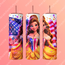 Load image into Gallery viewer, American flag with girl
