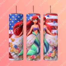 Load image into Gallery viewer, American flag with girl
